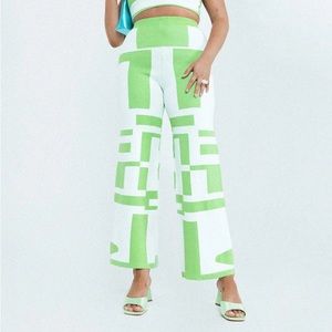 Princess Polly Green Geometric Set - Pants Size XS/S
